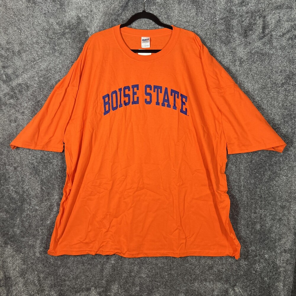 Boise State Broncos Shirt Mens 5XL Orange NCAA Football Gildan Ultra Cotton Tee